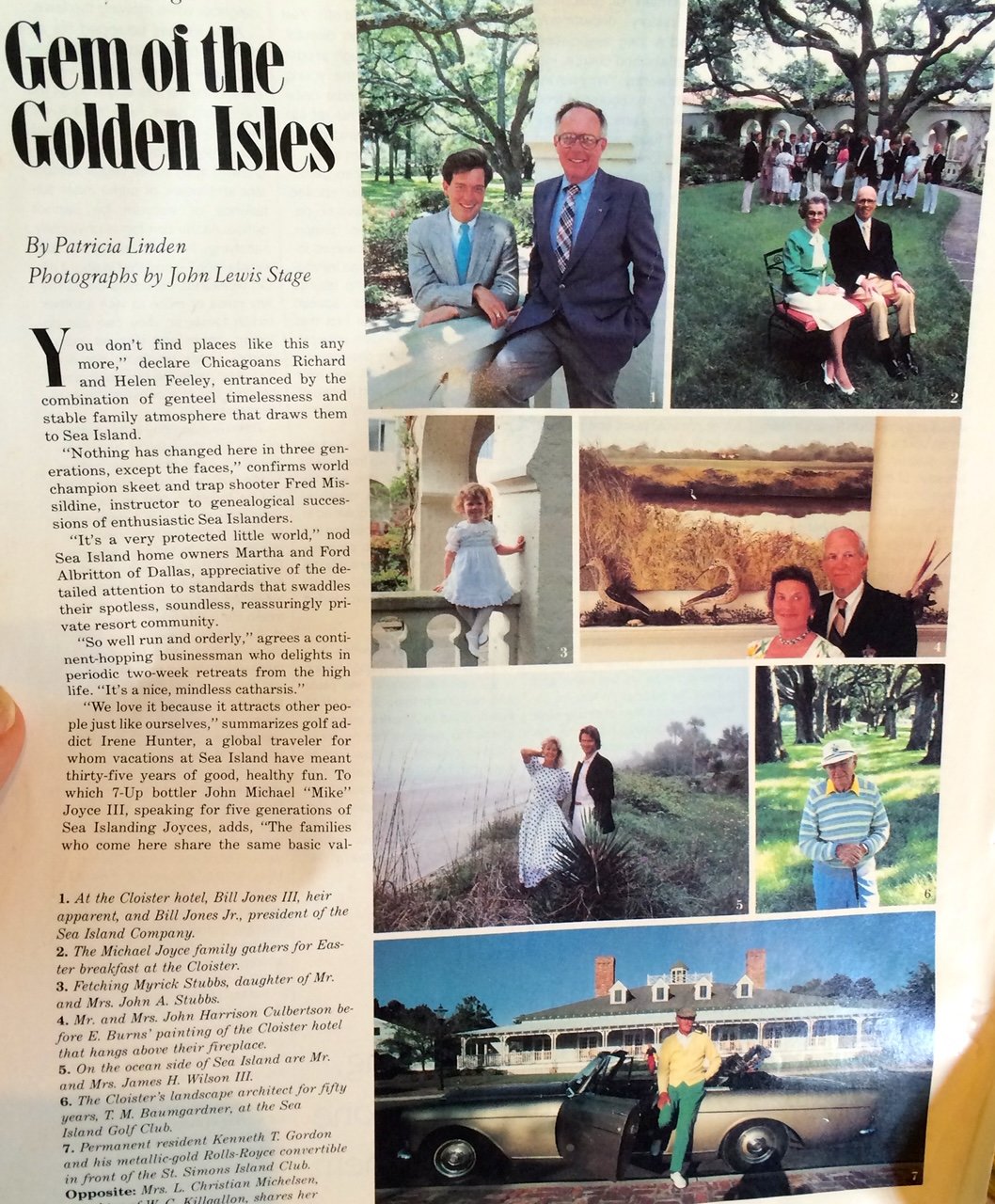 Original Town and Country Article about Sea Island with My Stepfather Ken Gordon
